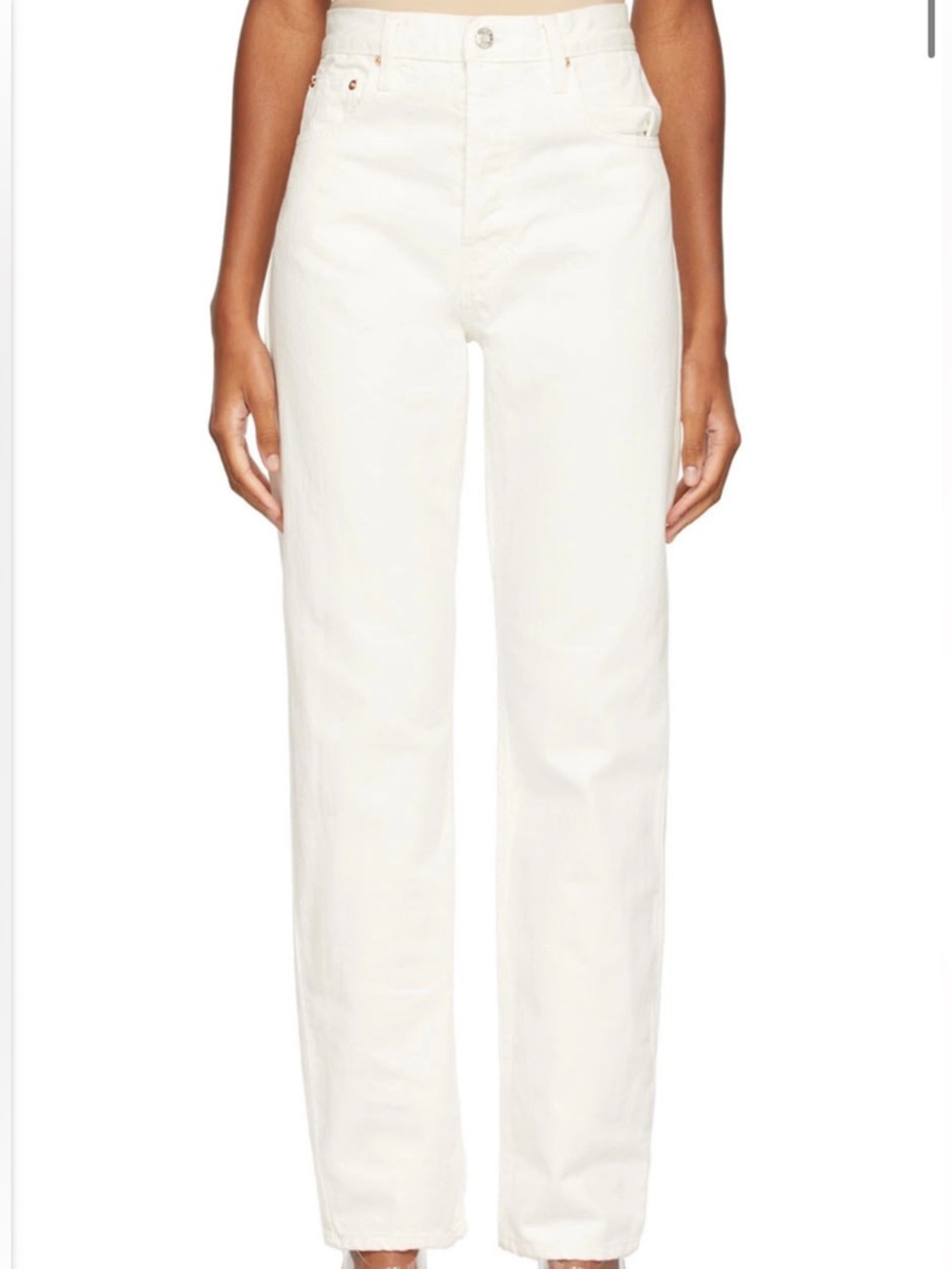 ESSE The Denim Jeans, Off White (Ecru)  | Size 27, 31” Inseam - Picture 2 of 7